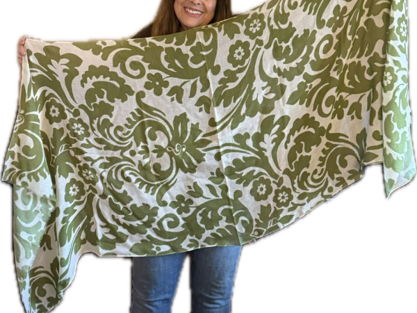 New Scarf in Marta's Drapes Pattern Woolen silk scarf, SPECIAL Marta's Deal PRICING