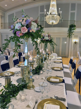 LaFayette Club Royal Blue Wedding Reception