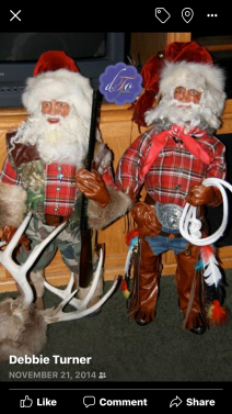 HUNTER SANTA & BULL RIDER SANTA