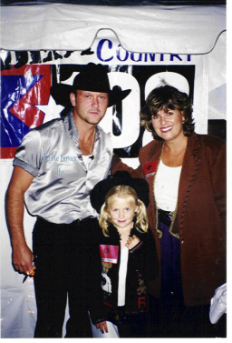 With Tim Mc Graw and my daughter, Kate