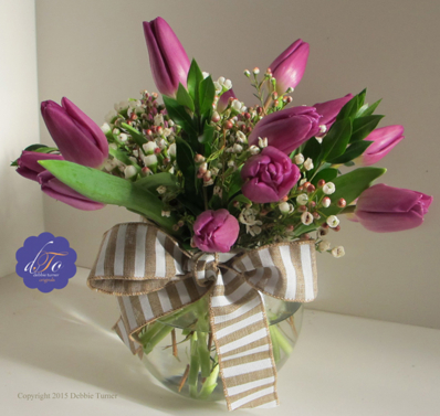 Tulips in Bubble Bowl