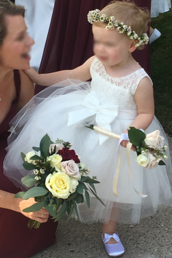 Flower Girl's Wand of Flowers  and Crown