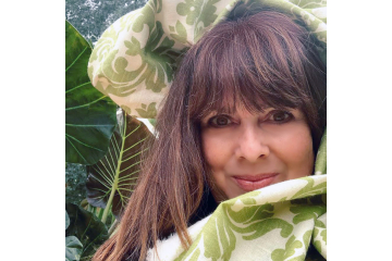 Debbie in curtain fabric