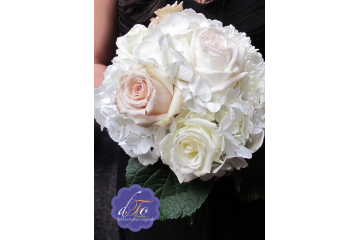 White with Blushing Pink