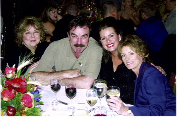 With Linda Bloodworth Thomason, Tom Selleck, me and Charmian