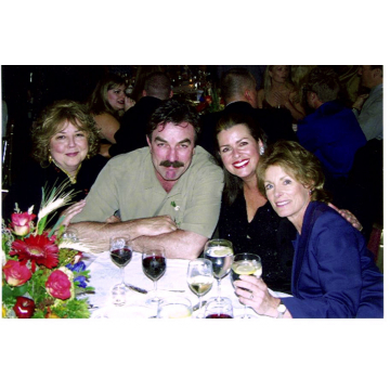 With Linda Bloodworth Thomason, Tom Selleck, me and Charmian