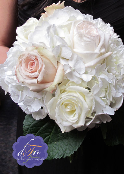White with Blushing Pink